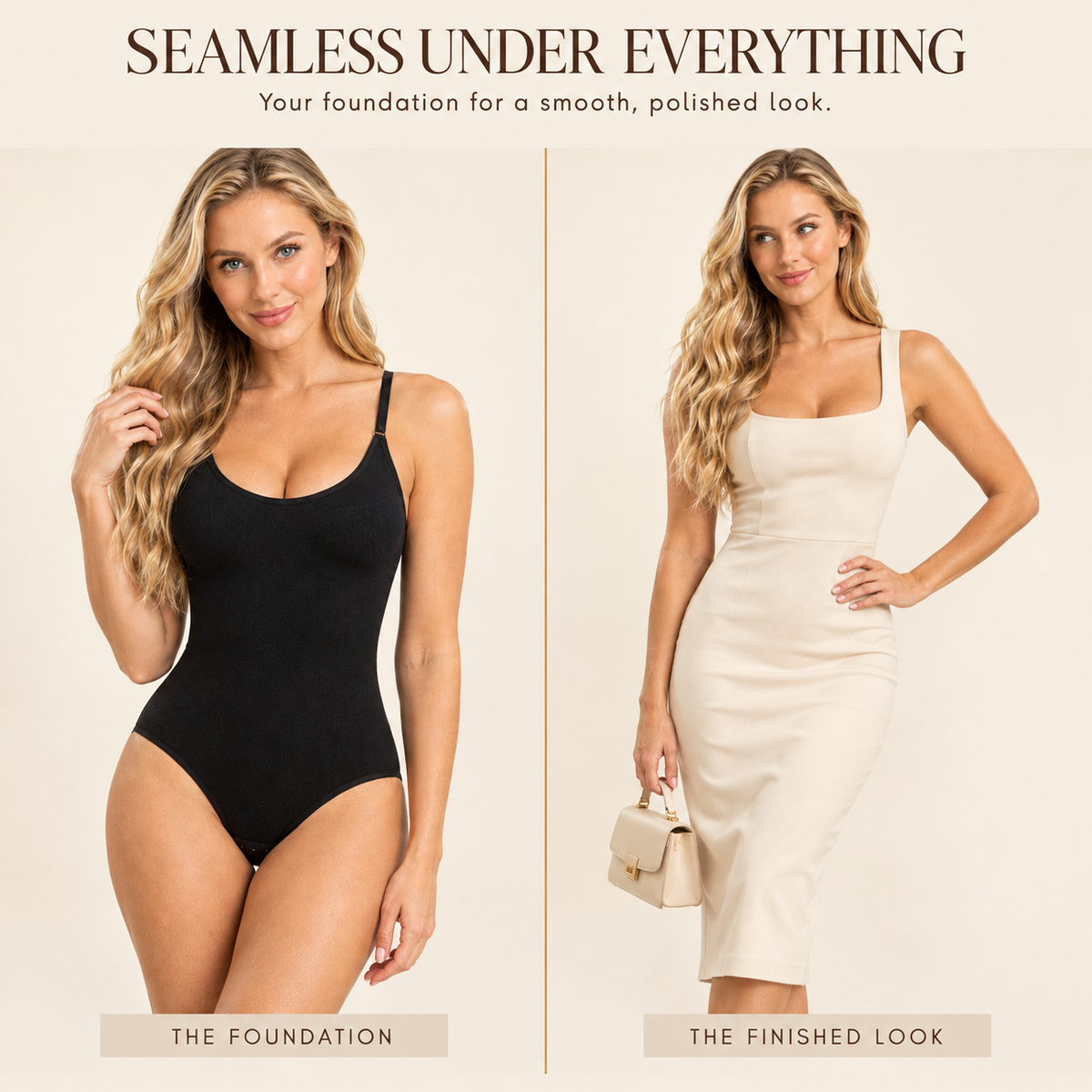 Women's Seamless Shapewear Bodysuit – Tummy Control Body Shaper
