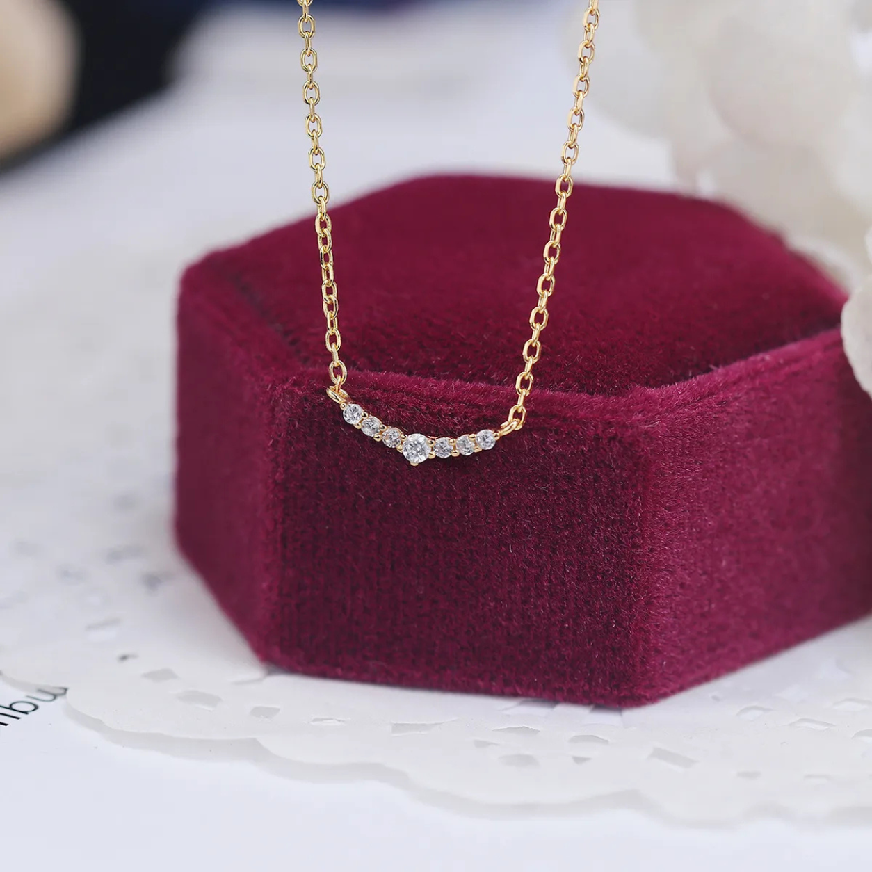 Gold-Plated Sterling Silver Collarbone Necklace