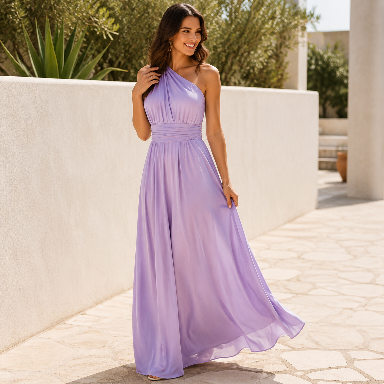 Solid Color Strappy Maxi Dress Lace Up Sleeveless Bodycon