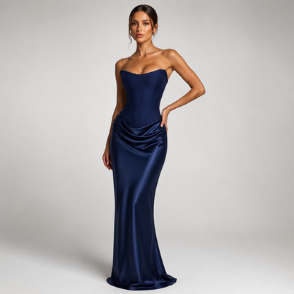 Satin Bodycon Long Dress