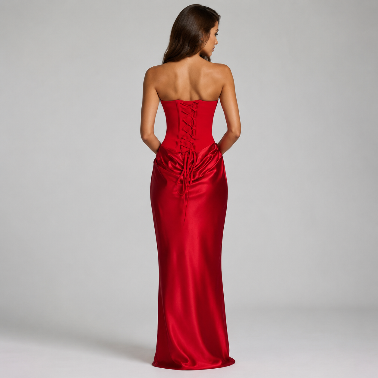 Satin Bodycon Long Dress