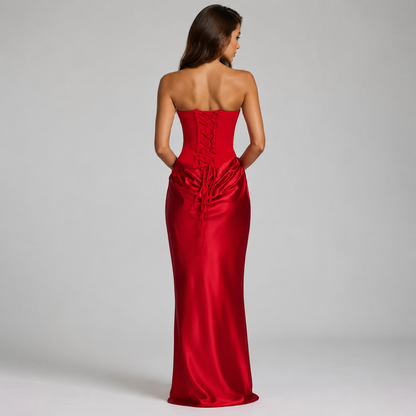Satin Bodycon Long Dress