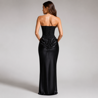 Satin Bodycon Long Dress
