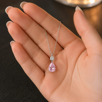 Diamond Teardrop Necklace for Women